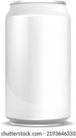 Soda can mockup. Realistic aluminum drink package