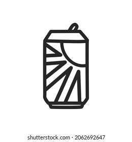Soda can outline icon .