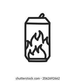 Soda can outline icon .
