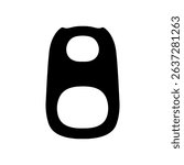 Soda can pop tab silhouette vector flat illustration design.