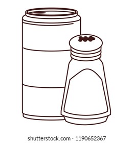 Soda can and salt shaker