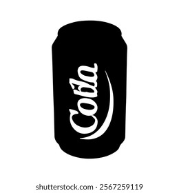 Soda can silhouette icon vector design.
