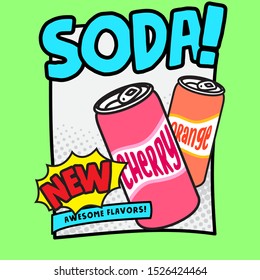 SODA CAN, SLOGAN PRINT VECTOR