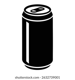 soda can stencil icon vector.