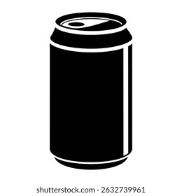 soda can stencil icon vector.