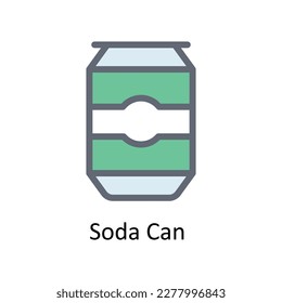 Soda Can  Vector      Fill outline Icons. Simple stock illustration stock