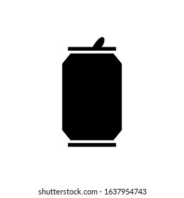 Soda can vector icon. Beer drink, cola container illustration.
