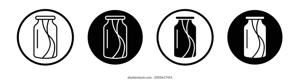 Soda can vector icon set black filled and outlined style.