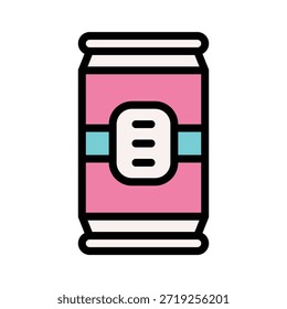 Soda Can Vector Illustration, Filled Style Icon