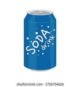 La soda puede ser una ilustración vectorial aislada en el fondo blanco. Beber refresco en latas aisladas. La bebida suave puede vectores. 