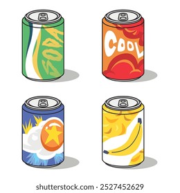 Soda kann Vektorgrafik in verschiedenen Designs