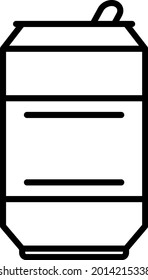 Soda Can Vector Line Icon Design
