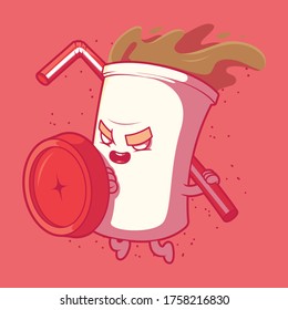 Soda character vector illustration. Food, unhealthy, lifestyle, drinks design concept