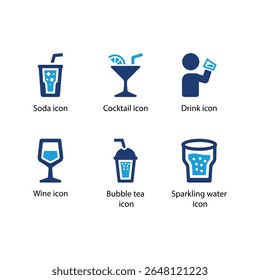 Soda, Cocktail, Beber, Vinho, chá de bolhas, ícone de água espumante