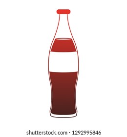 Soda cola bottle red lines