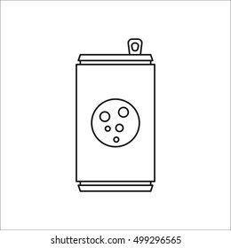 Soda cola can symbol sign line icon on background