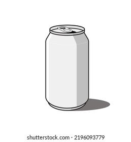 Soda Cola Coke Blank Can Cartoon Vector