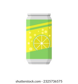 Soda in colored aluminum can icon isolated on white background. Soft drinks sign. Carbonated non-alcoholic water with different flavors. Drinks in colored packaging. Vector illustration