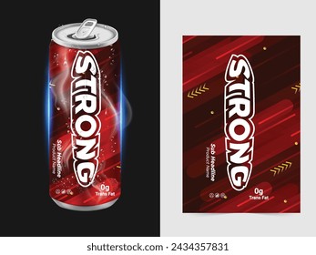 Soda in colored aluminum can icons isolated on white background