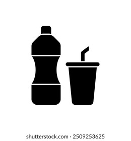 Icono de línea de concepto de soda. Ilustración de elemento simple. diseño de símbolo de esquema de concepto de soda.