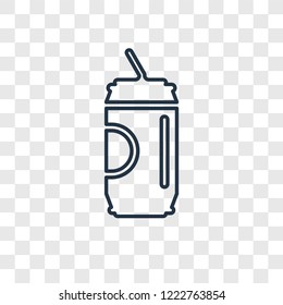 Soda concept vector linear icon isolated on transparent background, Soda concept transparency concept in outline style