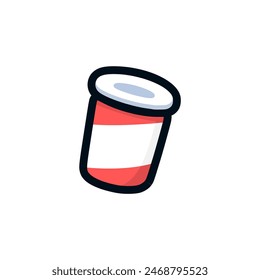 soda cup drink bottle vector illustration template design