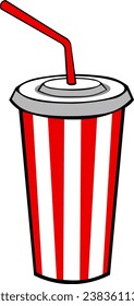 soda cup drink fast food red striped