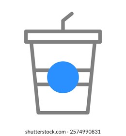 Soda Cup Icon. Concept of refreshment and beverage.