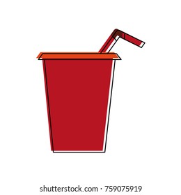 Soda cup isolated icon vector illustration graphic design