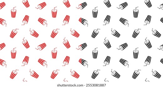 soda cup pattern background. softdrink pattern background. cola drink pattern. Soda drink pattern background.