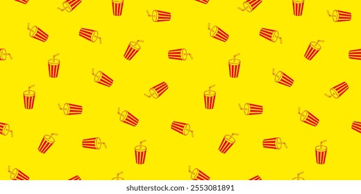 soda cup pattern background. softdrink pattern background. cola drink pattern. Soda drink pattern background.