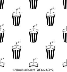 soda cup pattern background. softdrink pattern background. cola drink pattern. Soda drink pattern background.