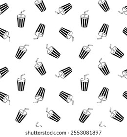 soda cup pattern background. softdrink pattern background. cola drink pattern. Soda drink pattern background.