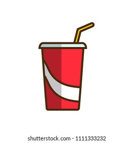 soda cup - soft drink icon vector