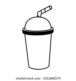 soda cup with straw