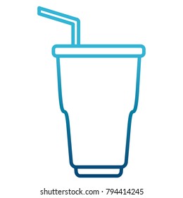 Soda cup with straw
