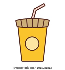 soda cup vector illustration