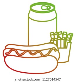 soda with delicious fast food
