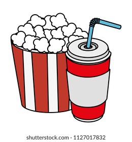 soda with delicious fast food