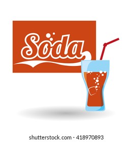 Soda design. Drink concept. white background