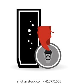 Soda design. Drink concept. white background