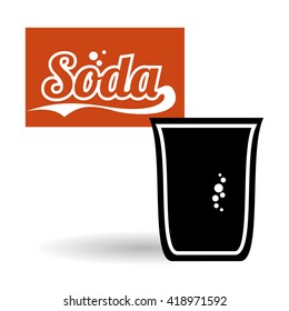 Soda design. Drink concept. white background