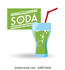 Soda design. Drink concept. white background