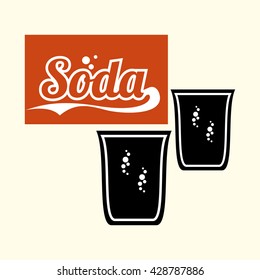 Soda design. Drink concept. white background