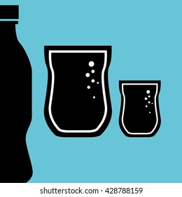 Soda design. Drink concept. white background