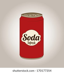 soda design over gray  background  vector illustration