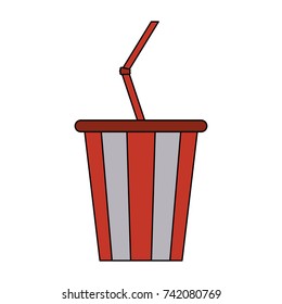 soda in disposable cup icon image 