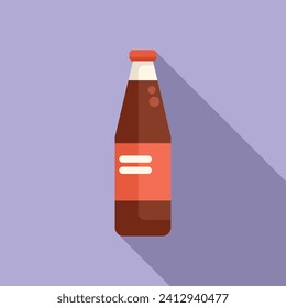 Soda drink bottle icon flat vector. Vending machine. Drink water portable