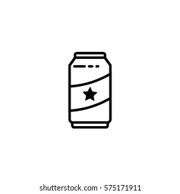 Soda drink can outline icon