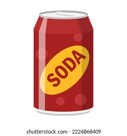 Soda drink in can vector. Energy and fizzy drink, soda, water, juice, lemonade isolated on white. Beverage food